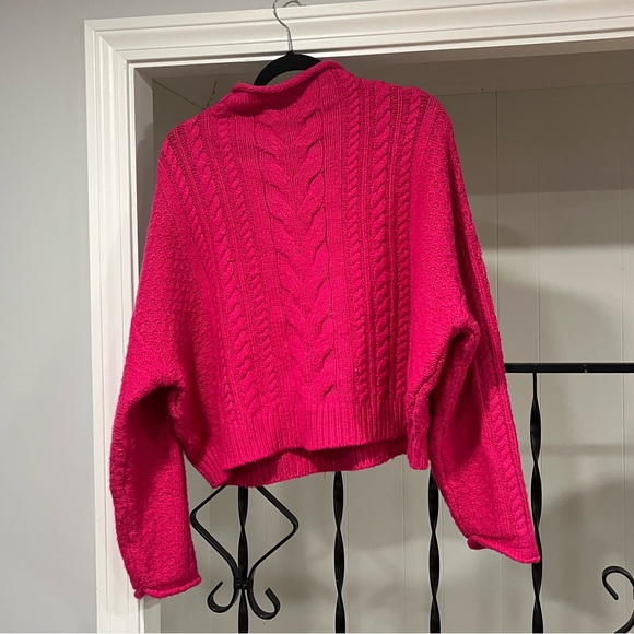 Pilcro Mock-Neck Cable-Knit Sweater - Picture 2 of 6